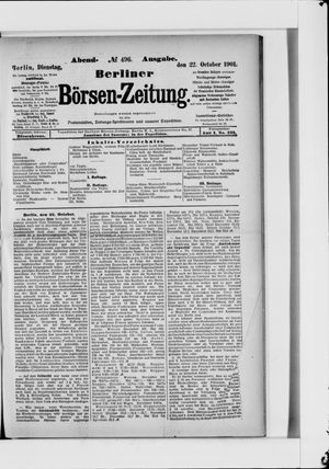 Berliner Börsen-Zeitung vom 22.10.1901