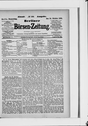 Berliner Börsen-Zeitung vom 24.10.1901