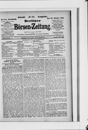 Berliner Börsen-Zeitung vom 26.10.1901