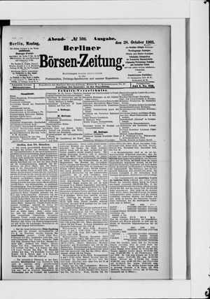 Berliner Börsen-Zeitung vom 28.10.1901