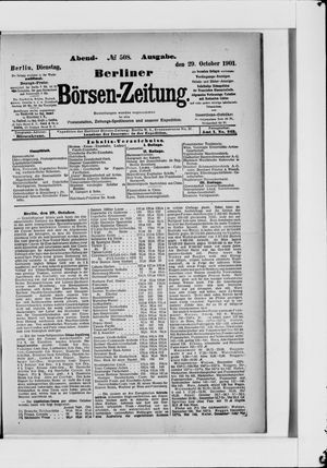 Berliner Börsen-Zeitung vom 29.10.1901