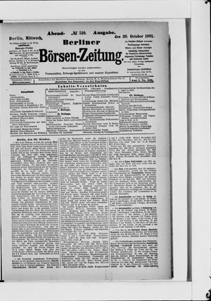 Berliner Börsen-Zeitung vom 30.10.1901