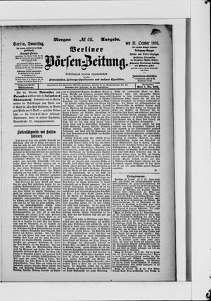 Berliner Börsen-Zeitung vom 31.10.1901