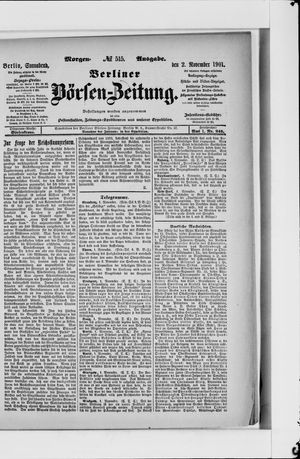 Berliner Börsen-Zeitung vom 02.11.1901