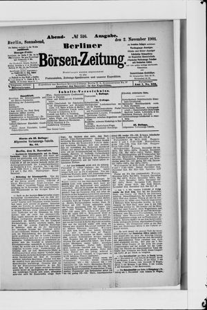 Berliner Börsen-Zeitung vom 02.11.1901
