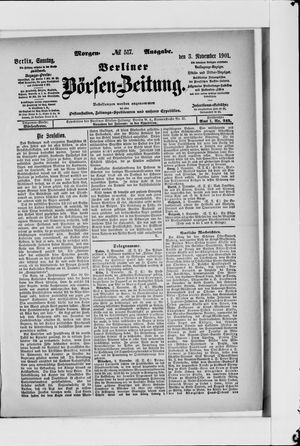 Berliner Börsen-Zeitung vom 03.11.1901