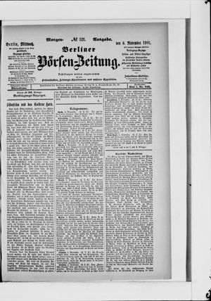 Berliner Börsen-Zeitung vom 06.11.1901