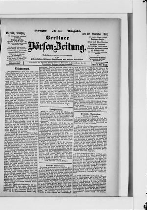Berliner Börsen-Zeitung vom 12.11.1901