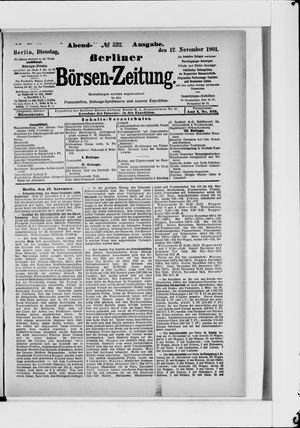 Berliner Börsen-Zeitung vom 12.11.1901