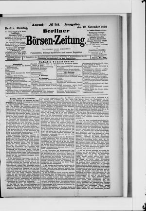Berliner Börsen-Zeitung on Nov 19, 1901