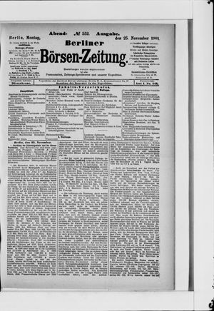 Berliner Börsen-Zeitung vom 25.11.1901