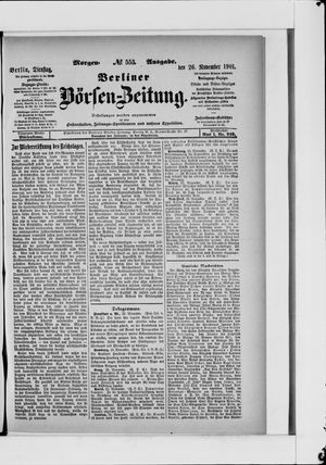 Berliner Börsen-Zeitung vom 26.11.1901