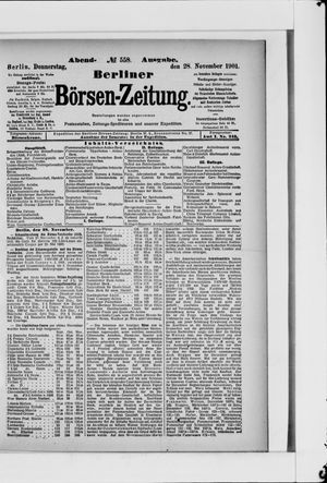 Berliner Börsen-Zeitung vom 28.11.1901