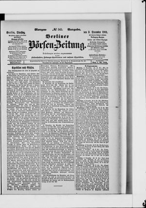 Berliner Börsen-Zeitung vom 03.12.1901