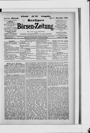 Berliner Börsen-Zeitung vom 04.12.1901