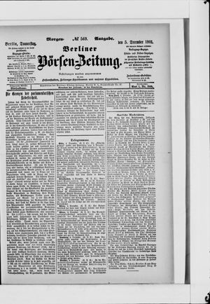Berliner Börsen-Zeitung vom 05.12.1901