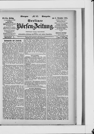 Berliner Börsen-Zeitung vom 06.12.1901