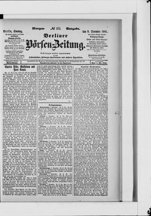 Berliner Börsen-Zeitung vom 08.12.1901
