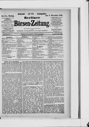 Berliner Börsen-Zeitung vom 09.12.1901