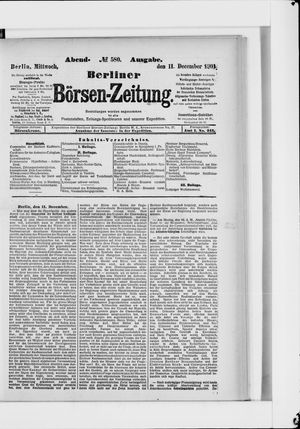 Berliner Börsen-Zeitung vom 11.12.1901