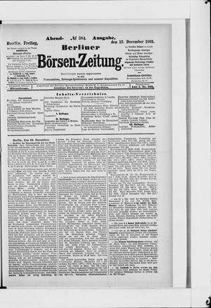 Berliner Börsen-Zeitung vom 13.12.1901
