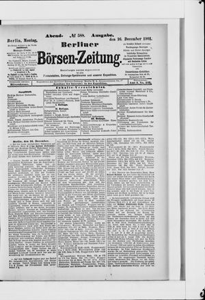 Berliner Börsen-Zeitung vom 16.12.1901