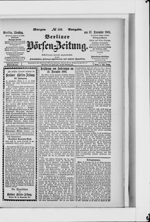 Berliner Börsen-Zeitung vom 17.12.1901