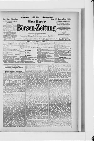 Berliner Börsen-Zeitung vom 17.12.1901