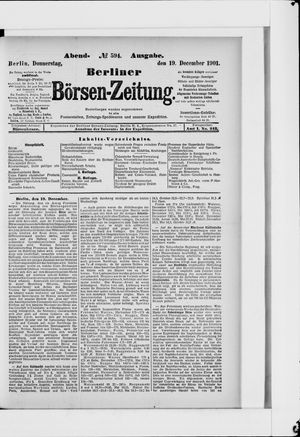 Berliner Börsen-Zeitung vom 19.12.1901