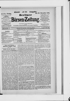 Berliner Börsen-Zeitung vom 20.12.1901