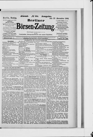 Berliner Börsen-Zeitung vom 23.12.1901