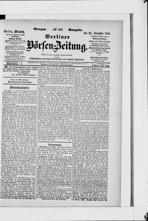 Berliner Börsen-Zeitung vom 25.12.1901