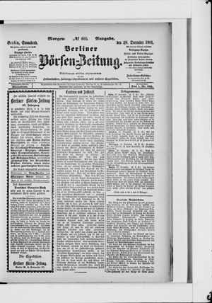 Berliner Börsen-Zeitung vom 28.12.1901
