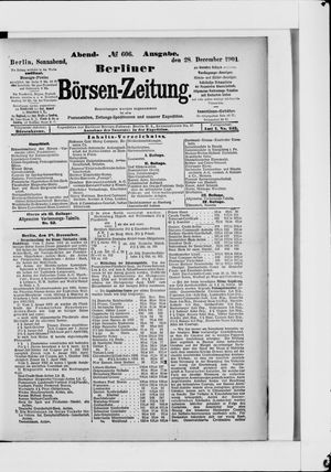 Berliner Börsen-Zeitung vom 28.12.1901