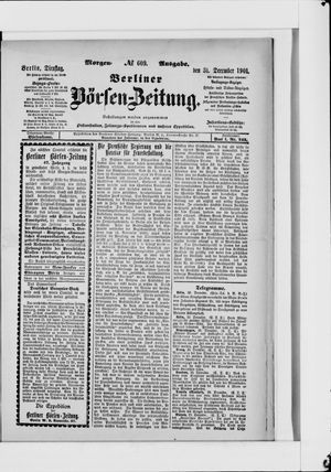 Berliner Börsen-Zeitung vom 31.12.1901