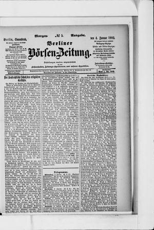 Berliner Börsen-Zeitung vom 04.01.1902