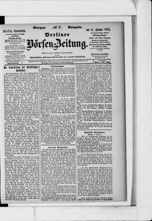 Berliner Börsen-Zeitung on Jan 11, 1902