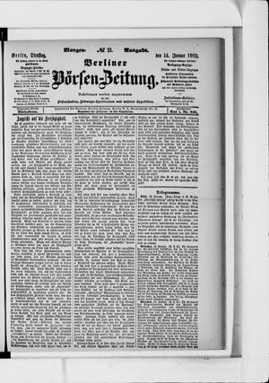 Berliner Börsen-Zeitung on Jan 14, 1902