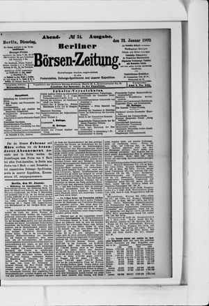 Berliner Börsen-Zeitung vom 21.01.1902