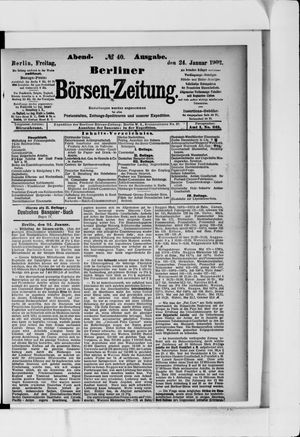 Berliner Börsen-Zeitung on Jan 24, 1902