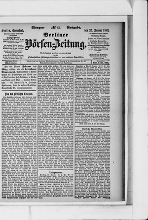 Berliner Börsen-Zeitung vom 25.01.1902