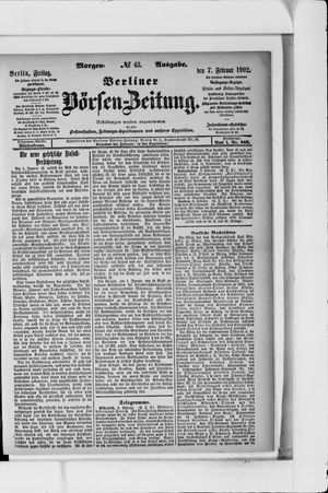 Berliner Börsen-Zeitung on Feb 7, 1902