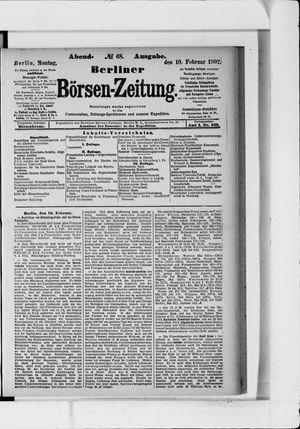 Berliner Börsen-Zeitung vom 10.02.1902