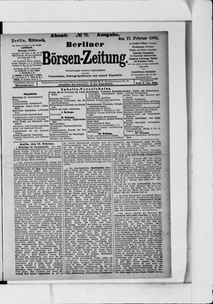 Berliner Börsen-Zeitung vom 12.02.1902