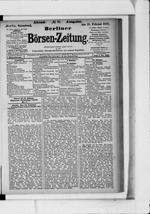 Berliner Börsen-Zeitung vom 15.02.1902