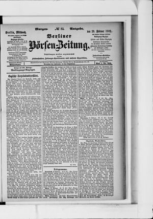 Berliner Börsen-Zeitung on Feb 19, 1902