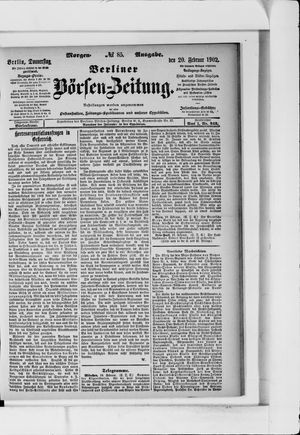Berliner Börsen-Zeitung on Feb 20, 1902