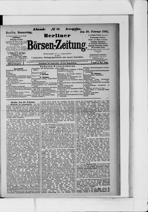 Berliner Börsen-Zeitung on Feb 20, 1902