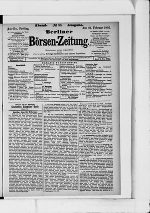 Berliner Börsen-Zeitung vom 21.02.1902