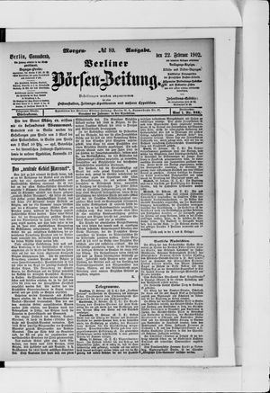 Berliner Börsen-Zeitung on Feb 22, 1902